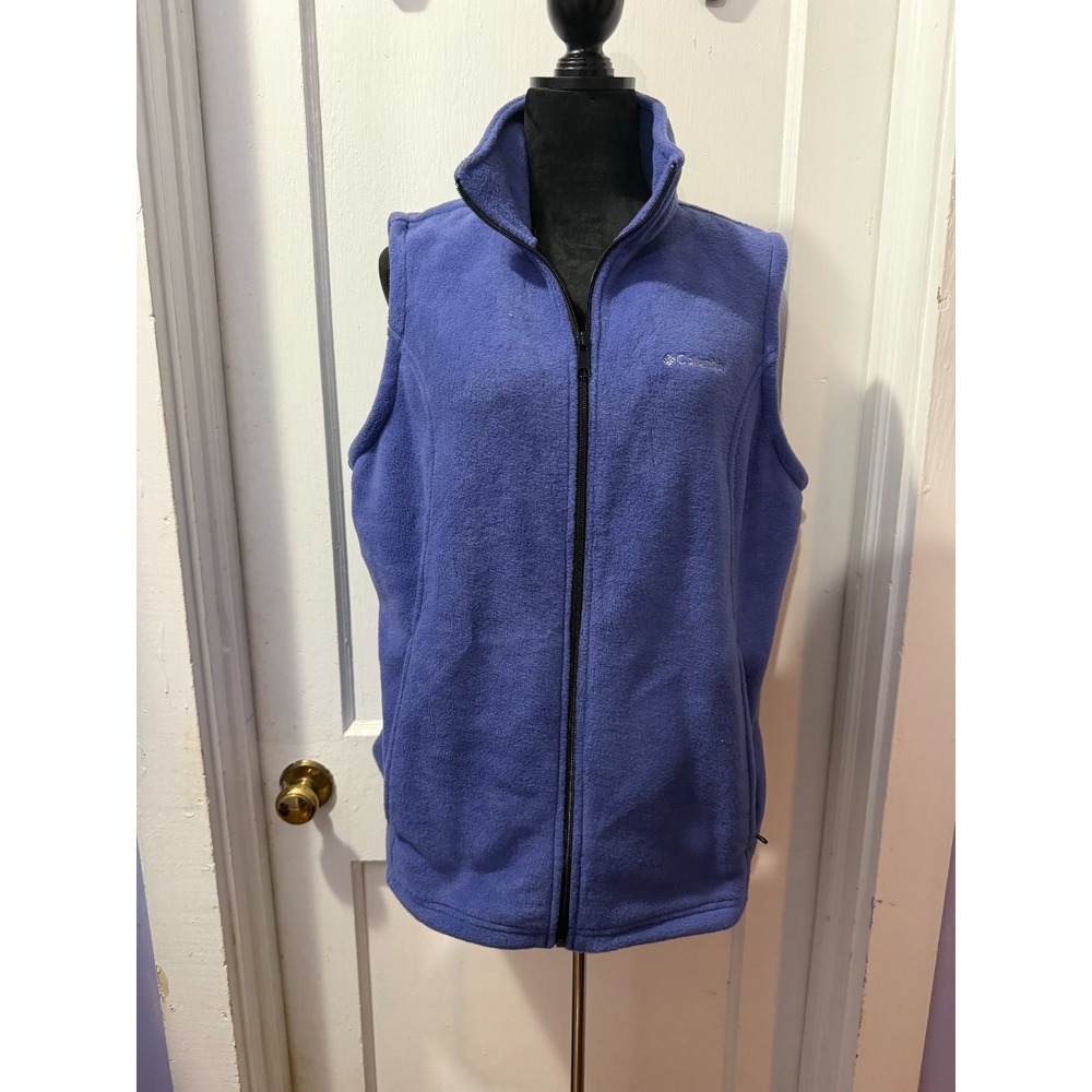 Columbia Benton Springs Fleece Purple Full Zip Vest in XL